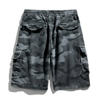 Cllios Мъжки късори камари големи и високи мулти джобове къси панталони на открито военни шорти летни туристически камо товари къси панталони