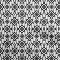 OneOone Polyester Spande Dark Grey Fabric Abstract Geometric Sheing Fabric от двора отпечатани DIY дрехи Шиещи консумативи Широки