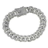 Подаръци за диамантени диамантени гривни на жените женски аксесоари за дрехи Отворена катарама злато и сребърна гривна