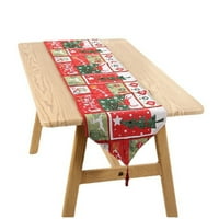 Красива маса за снежинка на масата коледен стил анти-скачащ полиестер маса за дома за дома