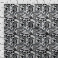 OneOone Cotton Poplin Twill Grey Fabric Triangle & Art Geometric Dress Material Fabric Print Fabric край двора