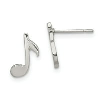 Jewels Sterling Silver Musical Note Mini обеци