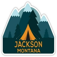 Джаксън Монтана сувенир винил стикер стикер къмпинг дизайн