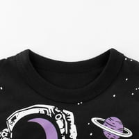 B91XZ тениски за момчета Момчета момичета галактика космически печат с дълъг ръкав Екипаж Тениски върхове тройници за дрехите за дрехи за
