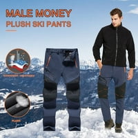 панталони за мъже мъже водоустойчиви ветроустойчиви на къмпинг туризъм топло дебели панталони панталони ежедневно синьо xl