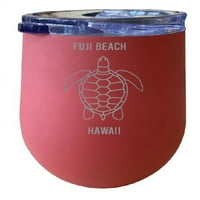Fuji Beach Hawaii Oz Coral Laser Etched Изолирана винена неръждаема стомана