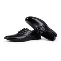 Avamo Mens Leather Shoe Официално оксфордски рокли обувки Мъже апартаменти Комфорт Бизнес Черно 9.5