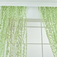 Ракита офсет отпечатана завеса на Muslin Cool Window Pastoral Floral Artains for Windows Halling Kitchen VC