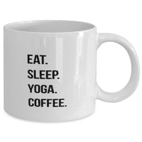 Йога чаша - йога чаша кафе - яжте, сън, йога - йога кафе чаша бяло 11oz