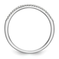 14k бяло златна пръстенна лента сватбена диамант кръг