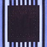 Ahgly Company Indoor Rectangle Резюме Сини съвременни килими, 5 '8'