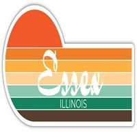 Esse Illinois Sticker Retro Vintage Sunset City 70S Естетичен дизайн