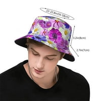 Шапка с кофа -blossoms Цвете природа Unise Print Double Side-Wear Hat For Fishing Beach Outdoor