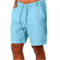 Essentials Мъжки къси панталони ежедневни класически приспособявания, плажни аксесоари, мъжки памучни и конопни шорти за панталони за панталони капризи капризи пантал