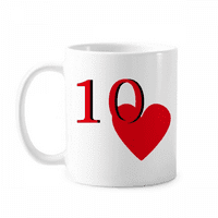 Любов сърдечен покер халба керамика Cerac Coffee Porcelain Cup Максимални съдове