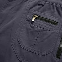 Loopsun мъжки дрехи мъже солидни ежедневни модни бутони-ципа много джоба прави панталони за товари