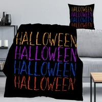 Хелоуин декоративно одеяло с калъф за възглавници ,, одеяло за Хелоуин за спалня в дневна общежитие за празнично парти,#497,40x58 ''