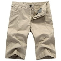 Odeerbi Cargo Bermuda Shorts за мъже тренировки плюс размер спокойни летни плажни къси панталони с мулти джобове бежово