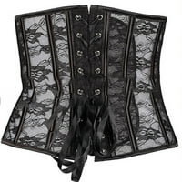 Lovskoo corset върхове за жени steampunk renaissance corset секси пачуърк превръзка готически солидна перспектива секси оперени върхове Хелоуин корсет черно