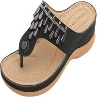 Дамски сандали удобни против приплъзване на женски отворени сандали сандали реколта голям размер бохемия летни плажни обувки
