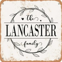 Метален знак - Семейство Ланкастър - Винтидж ръждив вид
