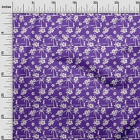 Oneoone Rayon Violet Fabric Tropical Sewing Material Print Fabric край двора