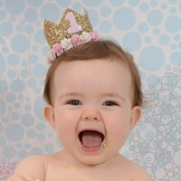 Buah topi ulang tahun mahkota bunga topi ulang tahun pertama ikat kepala ulang tahun bayi baru lahir topi pesta ulang tahun tahun anak fedoras