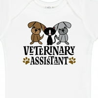 Мастически ветеринарен асистент ветеринарен подарък за подарък бебе или бебе момиче боди