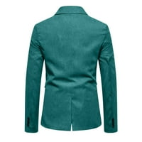 Penkiiy blazer комплект за мъже Нова модна ревера ежедневно мъжко палто солиден цвят тънък костюм панталон панталон костюм мъже зелен блейзър