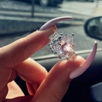 Skpblutn пръстени за жени момичета циркон вода капчици оформят луксозен голям циркон с диамантени бижута тийнейджъри двойки сватбен пръстен подаръци