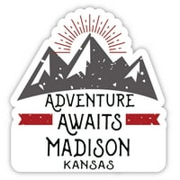 Madison Kansas Souvenir Vinyl Decal Sticker Adventure очаква дизайн