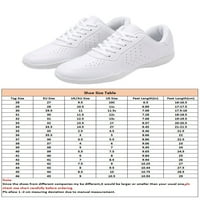 Lacyhop Kids Dancing Lightweight Low Top мажоретни обувки Жени фитнес атлетична дантелена маратонка Comfort Round Toe Cheer Shoes White 7