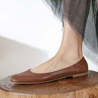 Lacyhop женски хляба комфорт апартаменти се приплъзвайте на плоски обувки ходене ежедневна рокля с лек квадрат на пръст на пръсти 5.5 5.5