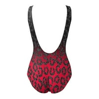 Booker Женски плажни бански костюми вратовръзка оцветена 3D леопардова печат бикини бикини