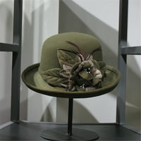 Жени модни барета френски стил художник шапка винтидж топла партия топ шапка кофа шапки армия зелено