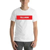 Супер червен блок Telluride с къс ръкав памучна тениска от неопределени подаръци