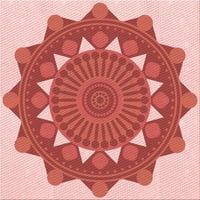 Ahgly Company вътрешен правоъгълник с шарени пастелни розови килими, 7 '10'
