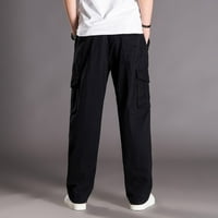 Cara Lady Men's Casual Fashion Loose плюс размер на открито спортни панталони дълги панталони черни xxl