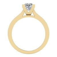 Годежни пръстени принцеса отрязани диамантени пръстени за жени 14k злато 1. CT TW