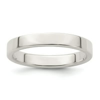 Бял стерлингов сребърен пръстен за сватба стандартен апартамент