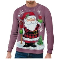 Tking модни мъжки ризи Коледа 3d щампа с дълъг ръкав пуловер креативна двойка есен зима кръгло шия парти палто ризи за мъже