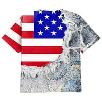 Тениски ризи за мъже, мъжки американски флаг за независимост на тениските с къс ръкав на тениска с къс ръкав