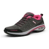 Lumento Trekking обувка за женски маратонки за маратонки Air Cushion Athletic Shoes Износете износени ежедневни маратонки, изкачване на дантела с ниски топ треньори тъмно сиво с облицовани 7,5