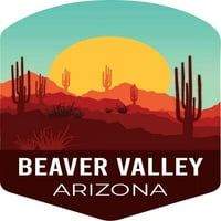 и r внос на бобър долина Аризона сувенир винил стикер с стикер кактус пустинен дизайн