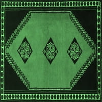 Ahgly Company Indoor Rectangle Southwestern Emerald Green Country Area Rugs, 5 '7'