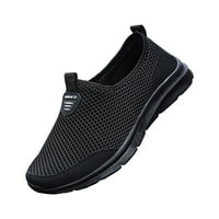Daeful мъжки ежедневни обувки за обувки спортни обувки за пешеходки на маратонки мъже модни дишащи мрежести апартаменти черни 10.5