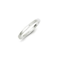 Стерлинг сребърен плосък размер 4. Обикновен класически пръстен за сватбена лента