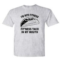 - Into fitness в устата ми - тениска за тениска на едно тениска, спорт, XL